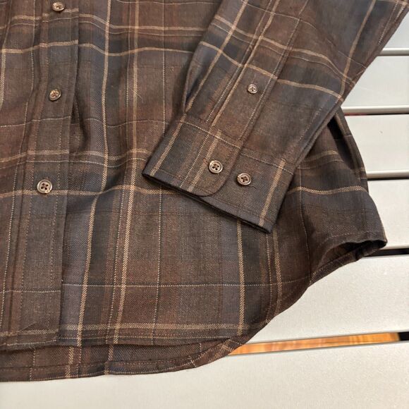Lauren Ralph Lauren 2 Piece Shirt & Pants Womens M/8 Brown Plaid Wool Button Up - Picture 8 of 16